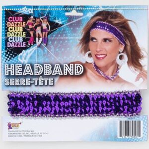 CLUB DAZZLE PURPLE SEQUINS HEADBAND